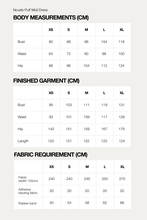 Load image into Gallery viewer, Novels Puff Midi Dress Size Chart English