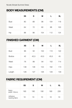 Load image into Gallery viewer, Novels Simple Summer Dress Size Chart English